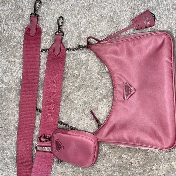 Prada Re Edition 2005 Pink Nylon Crossbody - Picture 6 of 13